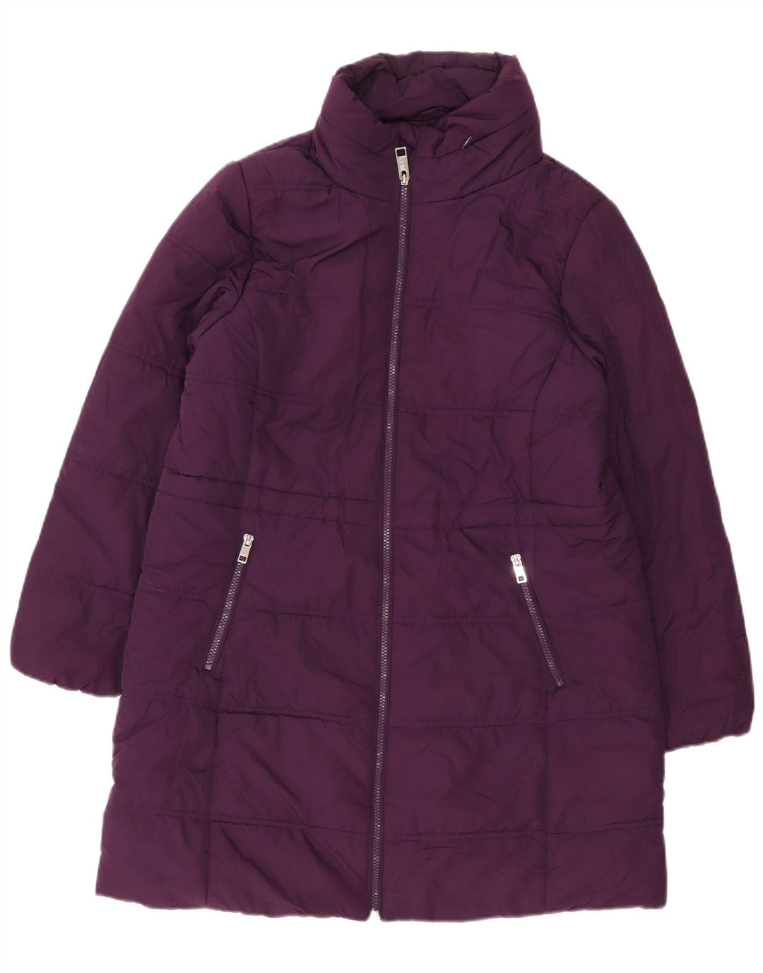 Marks & Spencer Manteau rembourré à capuche pour femme UK 16 Large Violet Polyester