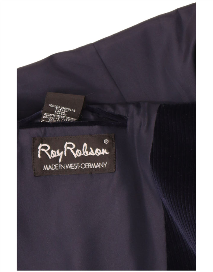Roy Robson Veste blazer en velours côtelé pour homme à 2 boutons UK 38 Bleu marine moyen