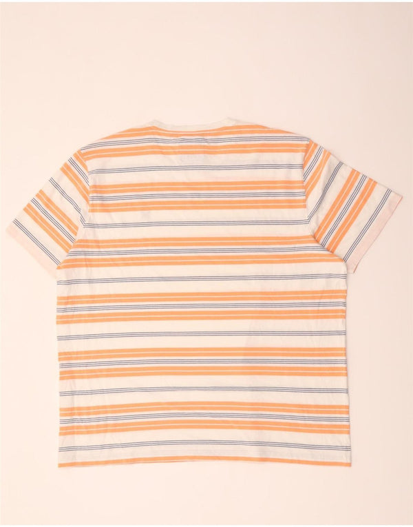 Crew Clothing T-Shirt Homme Top 3XL Coton Rayé Blanc