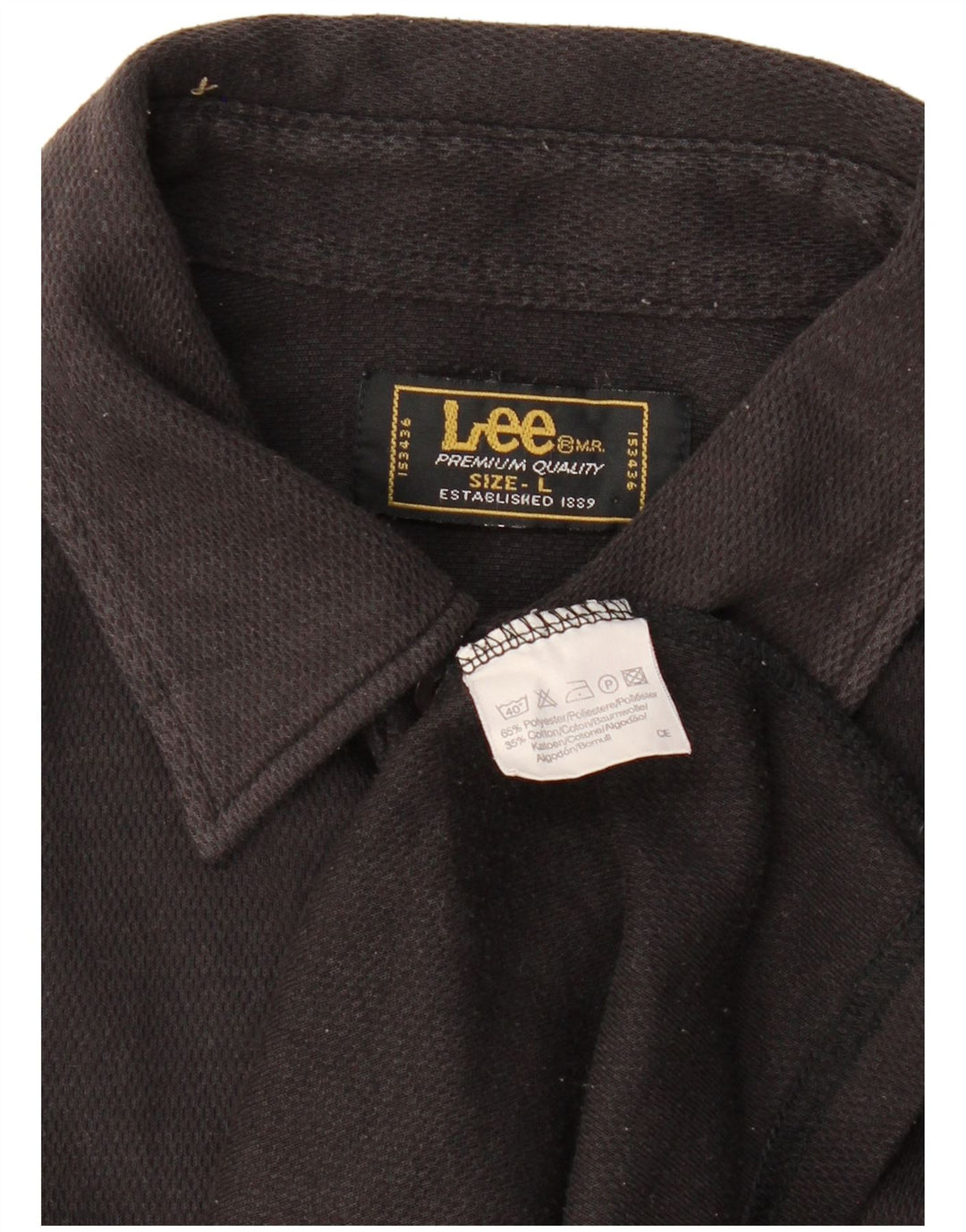 LEE Chemise Homme Large Noir Polyester