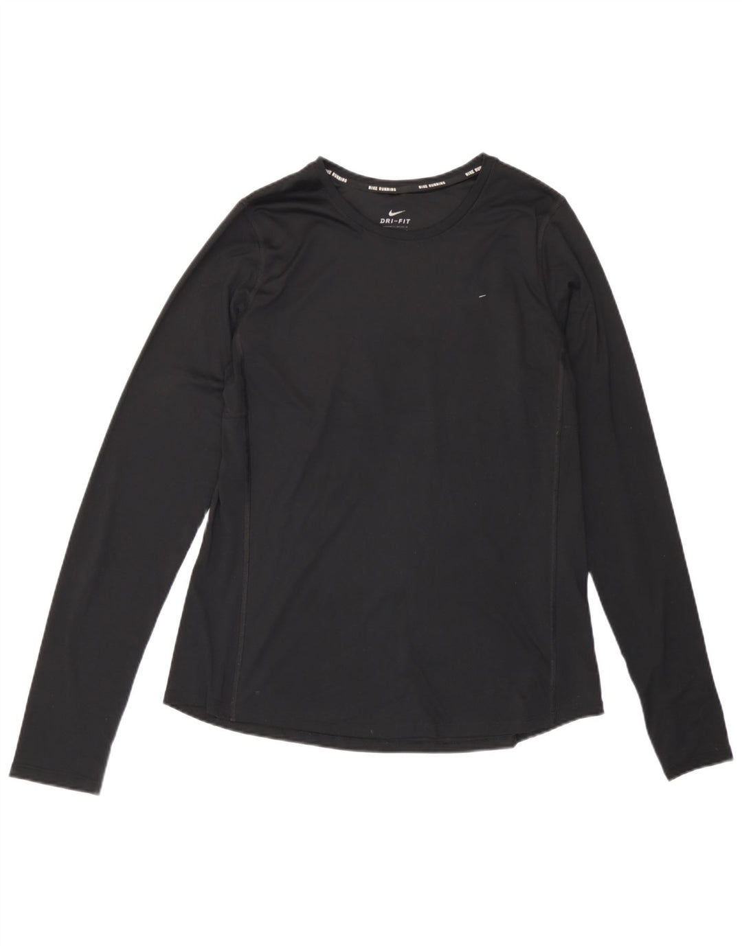 Nike Haut Dri Fit à manches longues pour femme UK 14 Large Noir Polyester