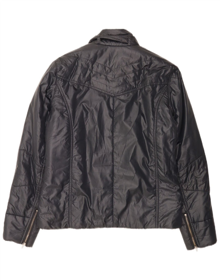 Lee Veste Bomber Femme UK 14 Medium Bleu Marine Polyester