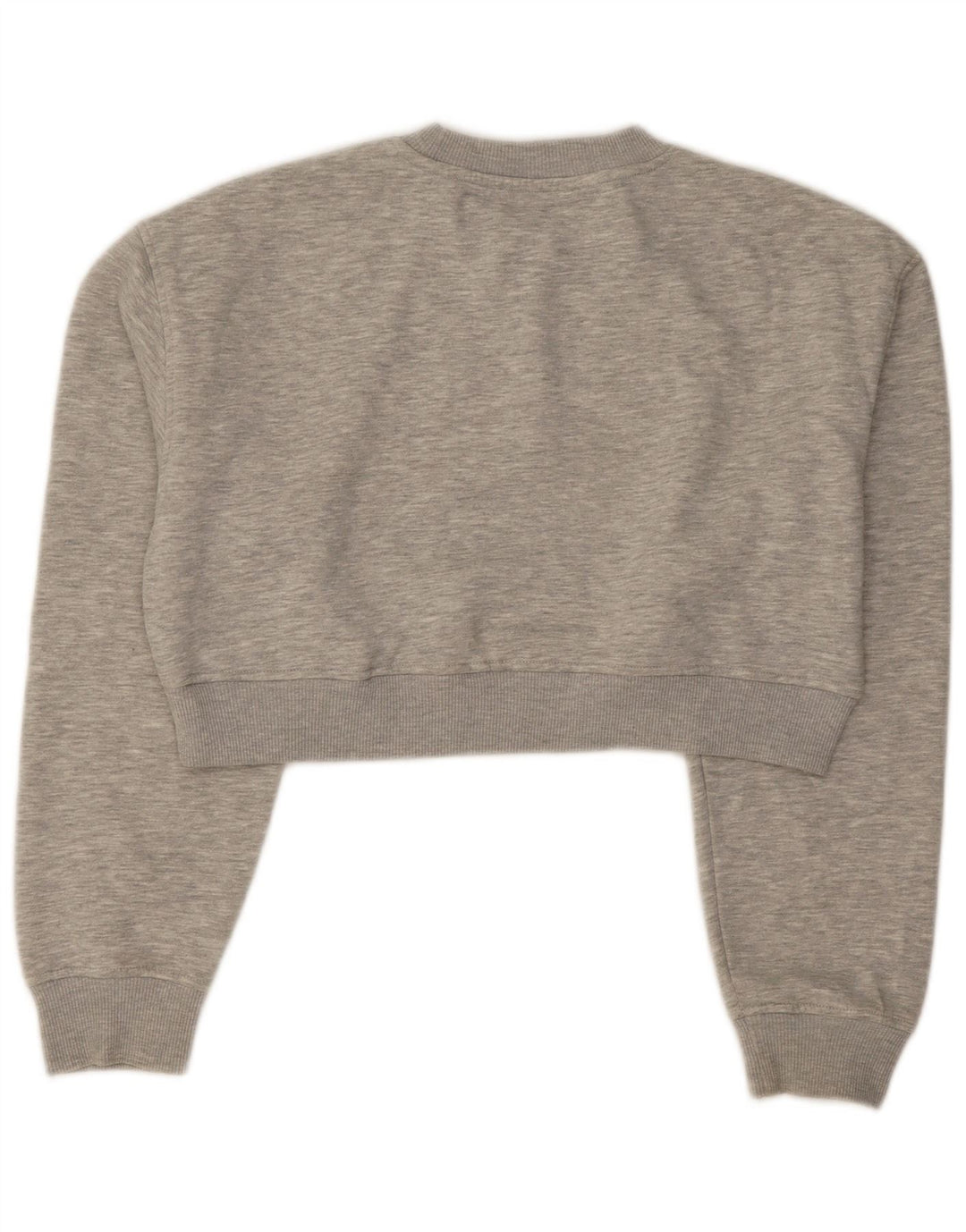Zara Womens Crop Oversize Sweatshirt Jumper UK 10 Petit Gris Moucheté