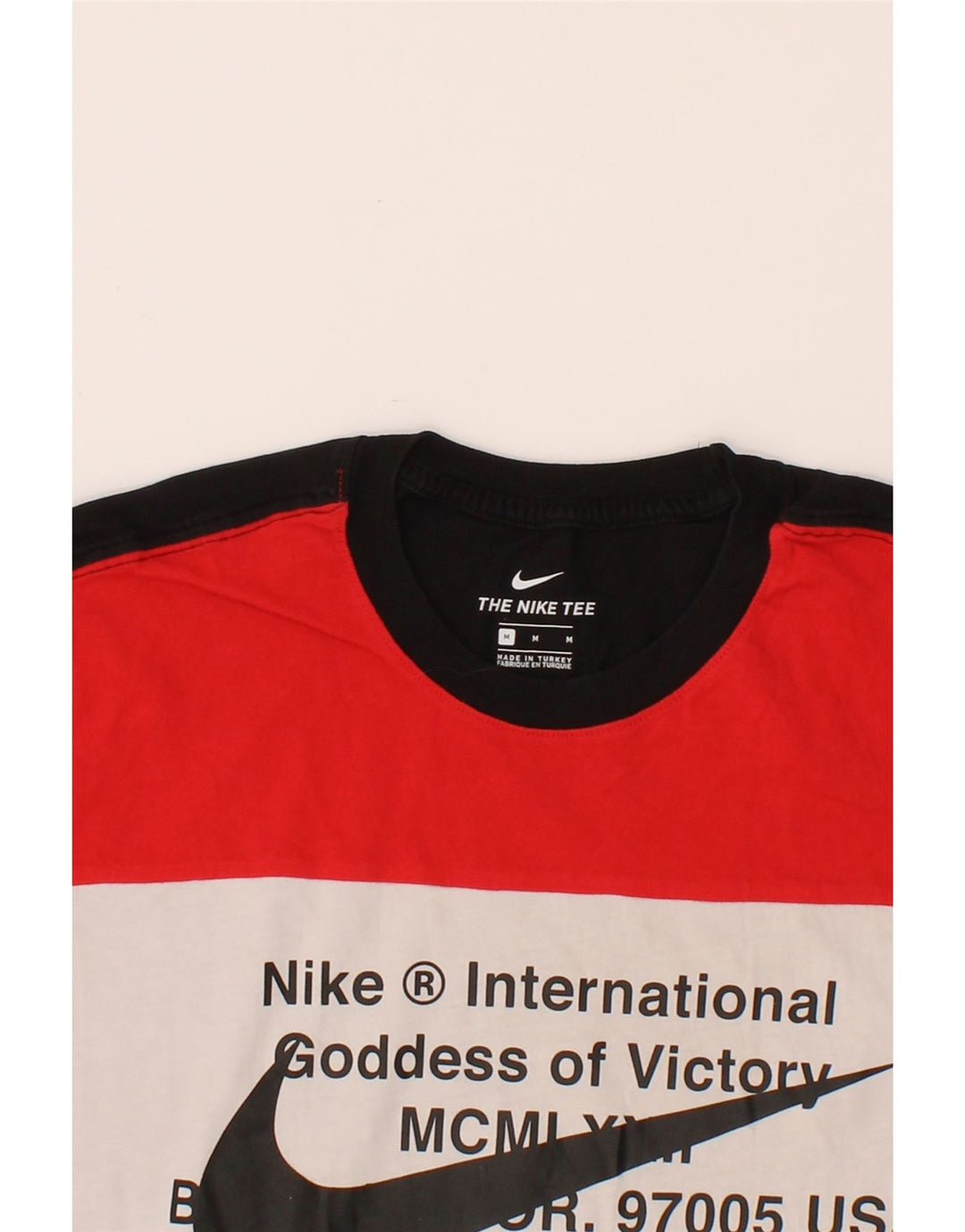 NIKE T-shirt graphique pour homme en coton color block noir moyen