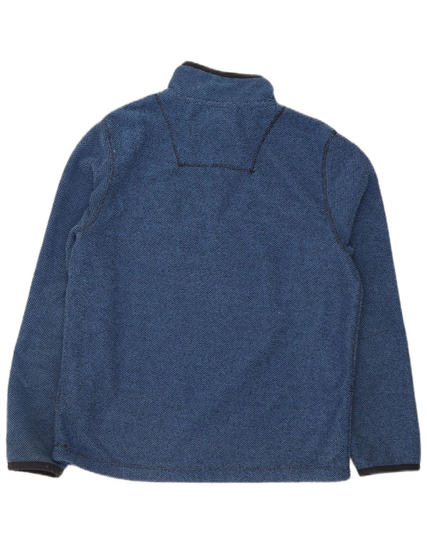 Weird Fish Pull polaire à col zippé pour homme Grand bleu Polyester