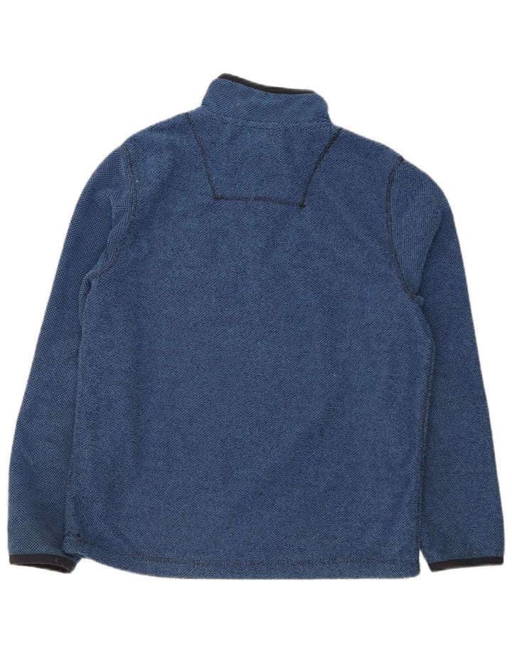 Weird Fish Pull polaire à col zippé pour homme Grand bleu Polyester