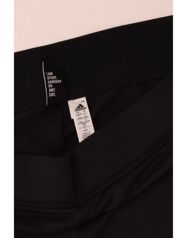 Adidas Pantalon de survêtement pour femme UK 16/18 Large Noir Polyester