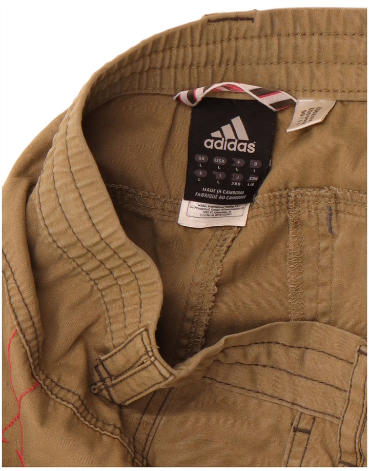 ADIDAS Short cargo pour hommes grand W36 coton kaki
