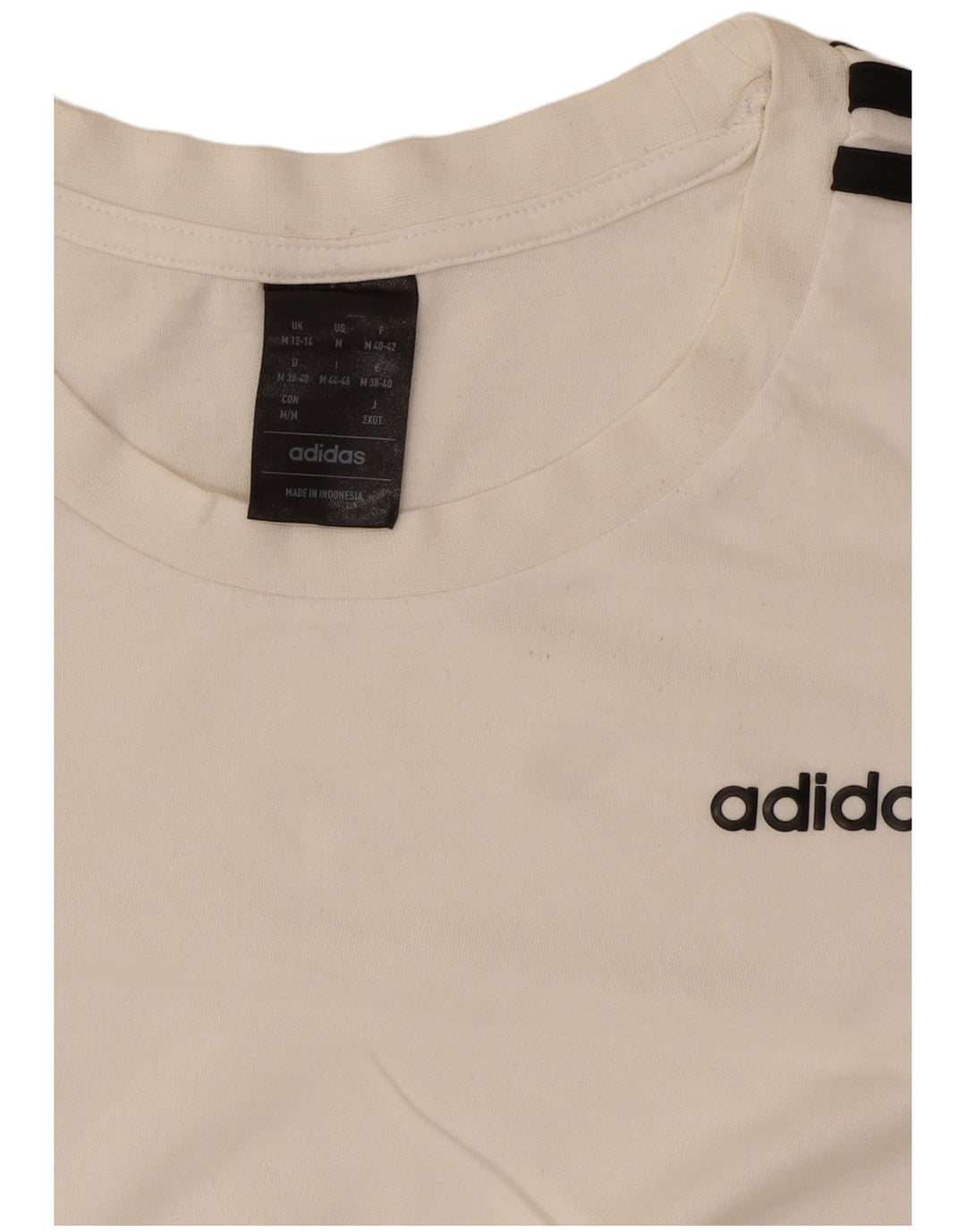 Adidas T-shirt pour femme UK 12/14 Blanc moyen