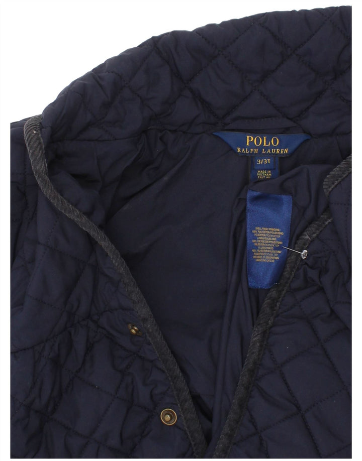 Polo Ralph Lauren Veste matelassée fille 2-3 ans bleu marine polyester