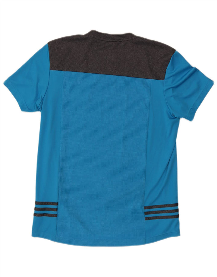 Adidas T-Shirt Homme Bleu Moyen Colorblock Polyester