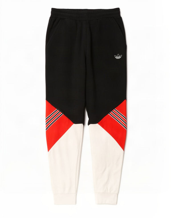Adidas Pantalon de survêtement pour homme en coton color block noir moyen