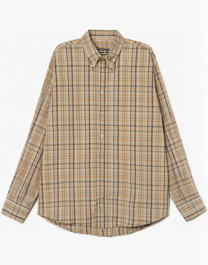 Barbour Chemise Homme Grand Carreau Beige