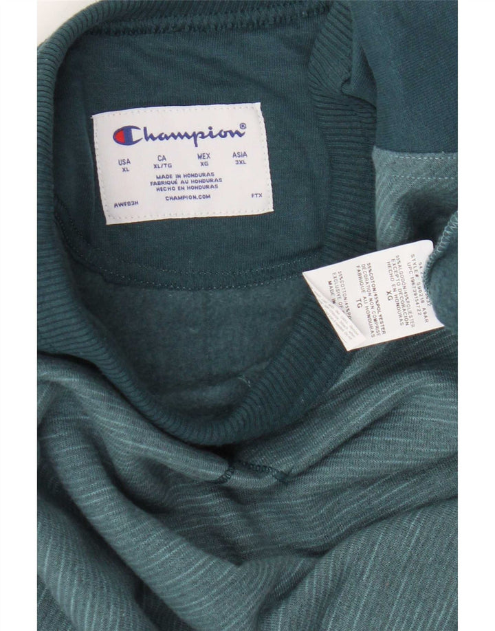 Champion Sweatshirt Jumper XL Bleu Colorblock Coton Homme