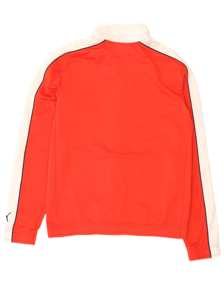 PUMA Veste de survêtement graphique pour homme, petit, rouge, color block, polyester