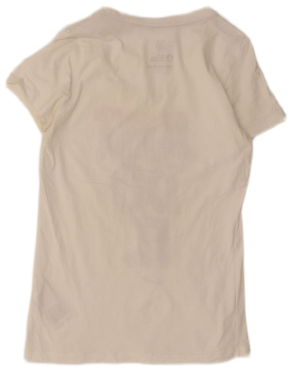 Nike Womens Slim Fit Graphic T-Shirt Top UK 14 Grand Blanc Coton