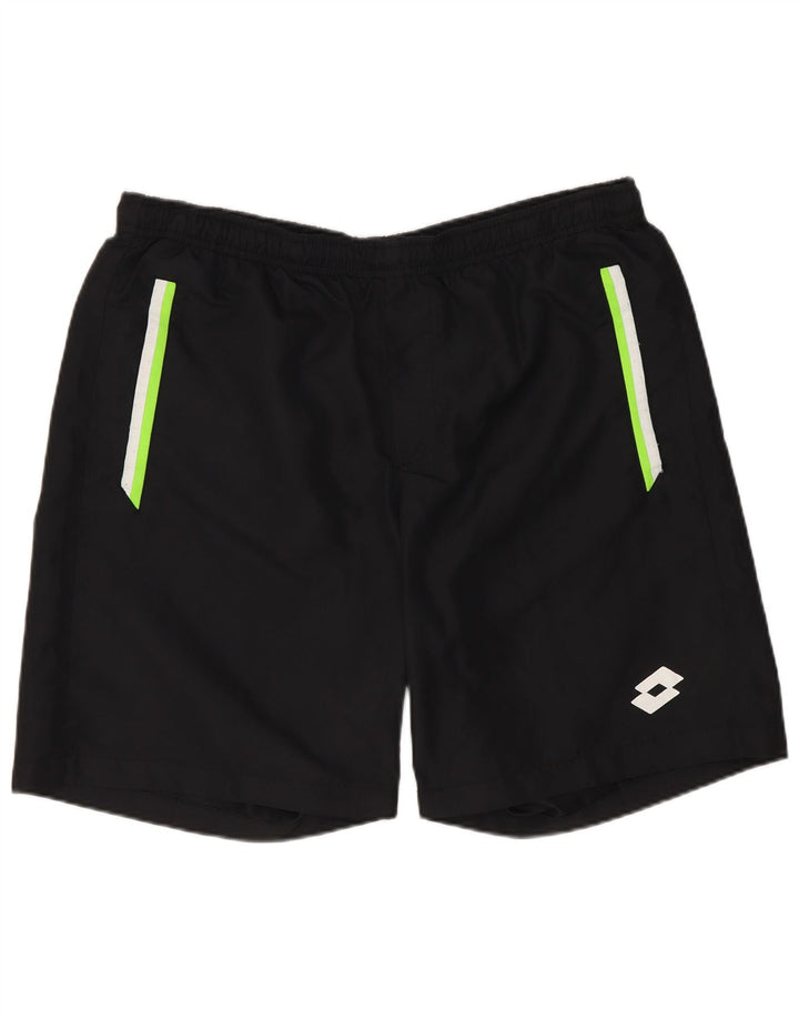 Lotto Short de Sport Homme Grand Noir Polyester