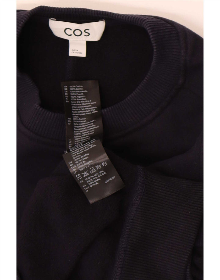 Cos Sweat-shirt surdimensionné pour femme UK 44 en coton bleu marine moyen