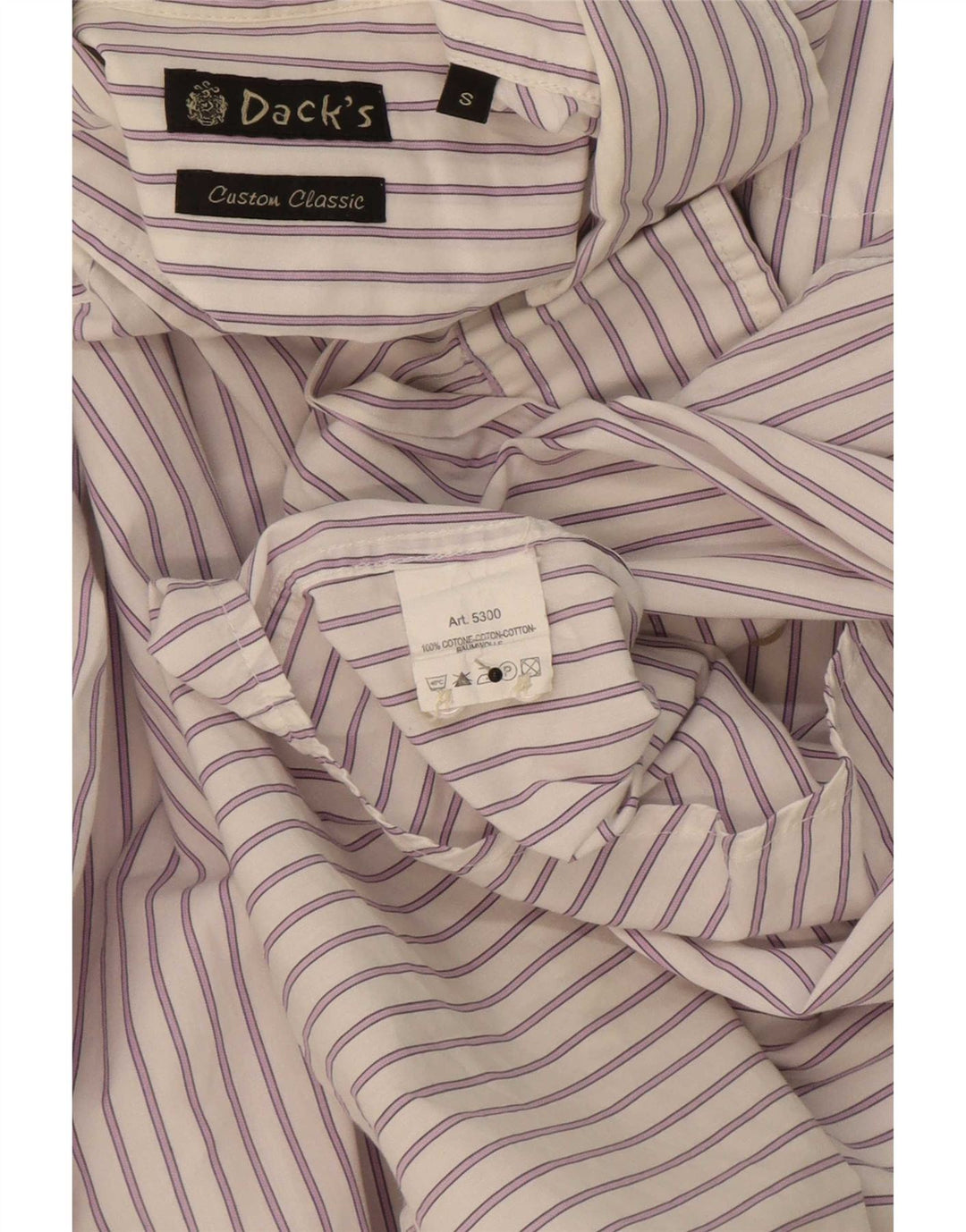Dack's Chemise Homme Petit Coton Rayé Blanc