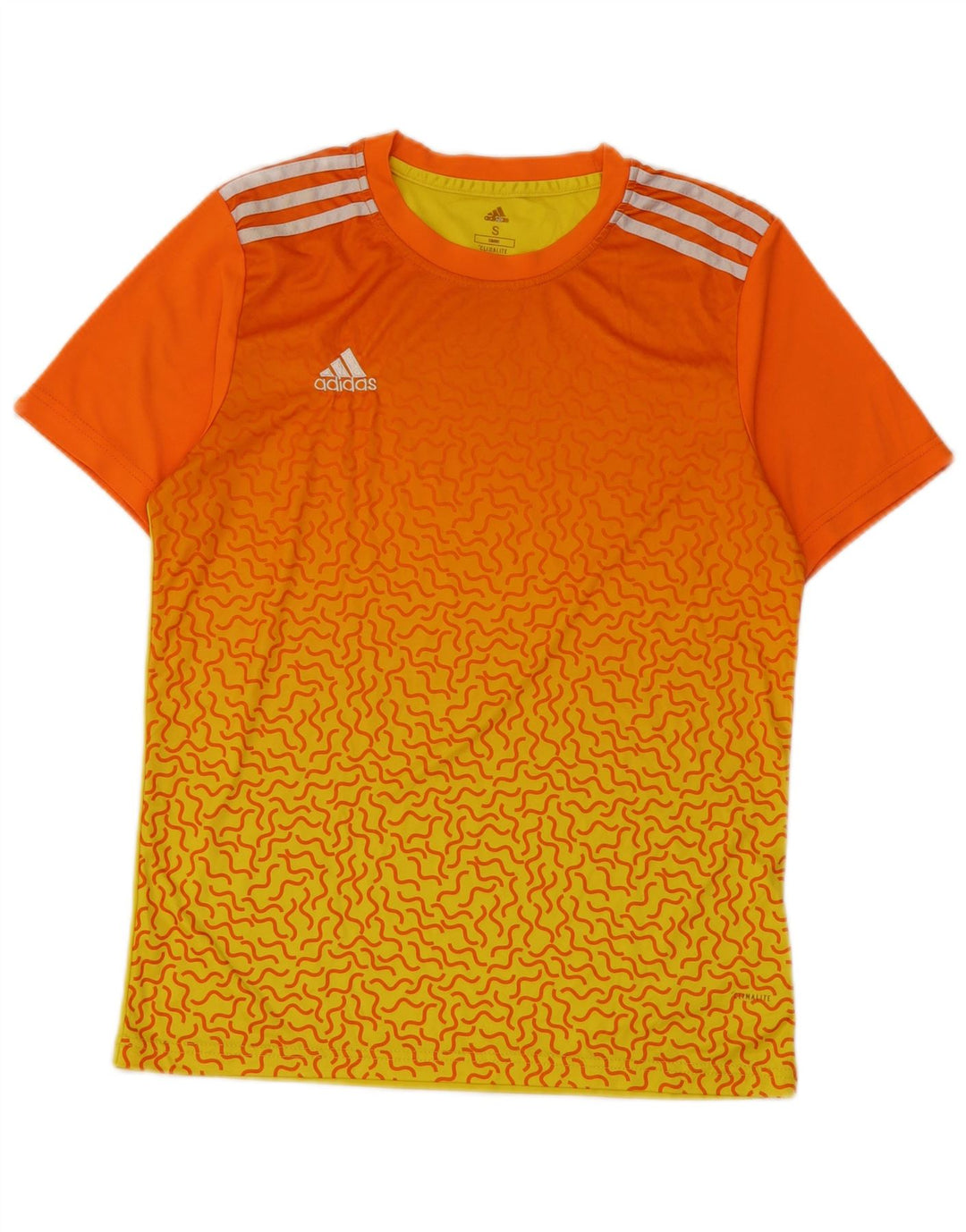 Adidas Hommes Climalite T-Shirt Haut Petit Orange Colorblock