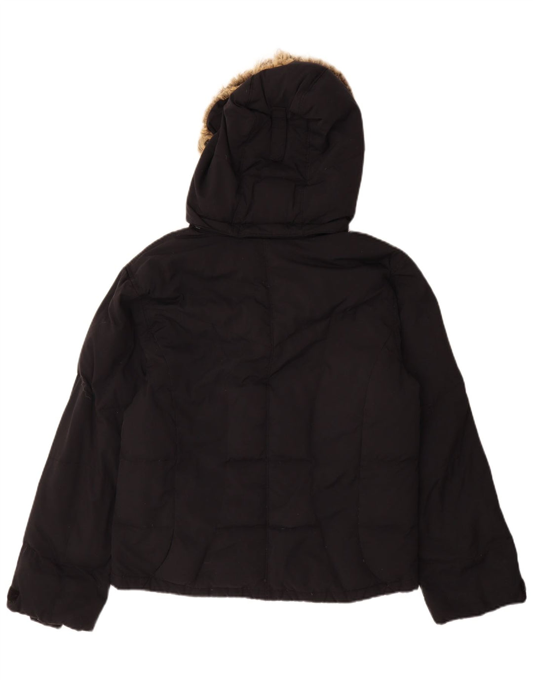 Columbia Veste matelassée à capuche pour femme UK 16 Large Noir Nylon