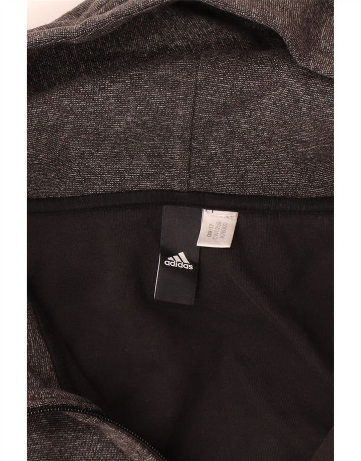 Adidas Pull à capuche zippé pour homme 2XL Gris