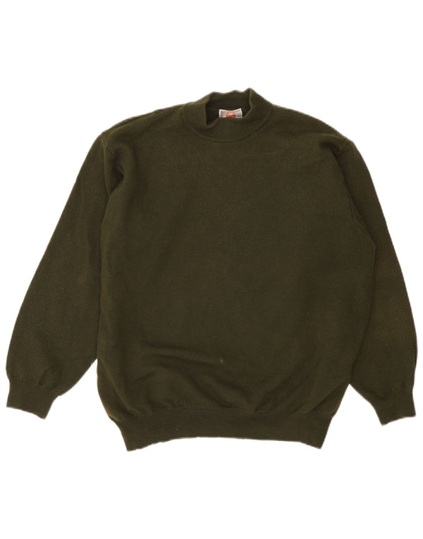 Stefanel Pull col roulé pour femme UK 14 Large Kaki