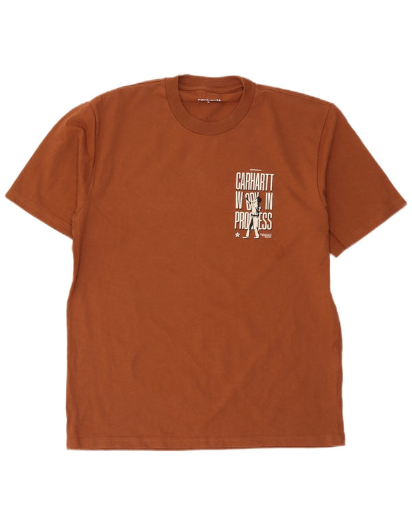 Carhartt T-shirt graphique pour hommes, grand, en coton marron