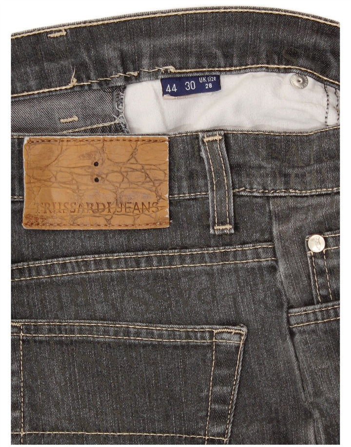 TRUSSARDI Womens Graphic Slim Jeans W28 L28 Grey