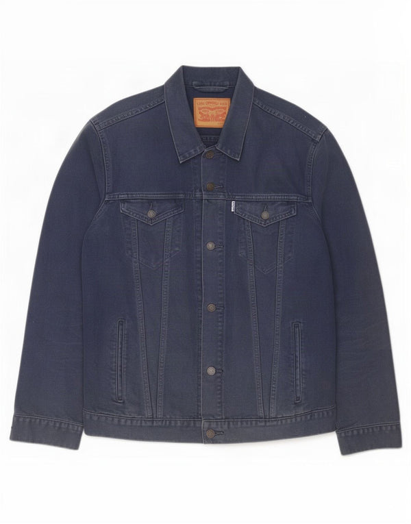 Levi's Veste en Jean Homme UK 42 XL Bleu Marine Coton