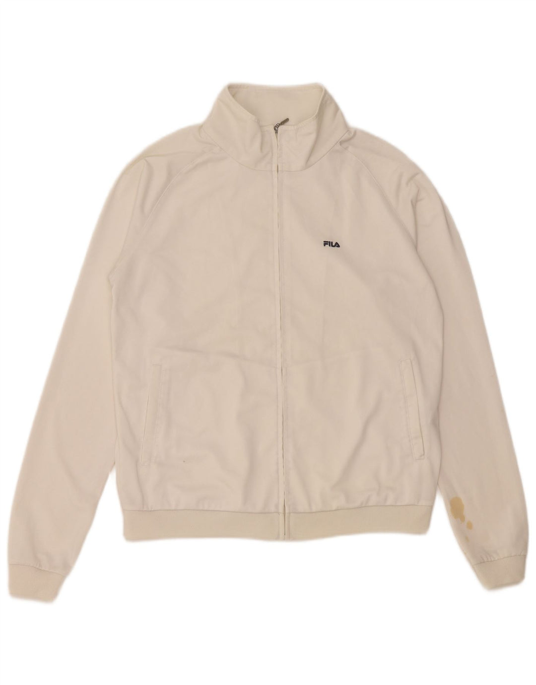 FILA Veste de survêtement pour femme UK 12 Medium Blanc Polyester