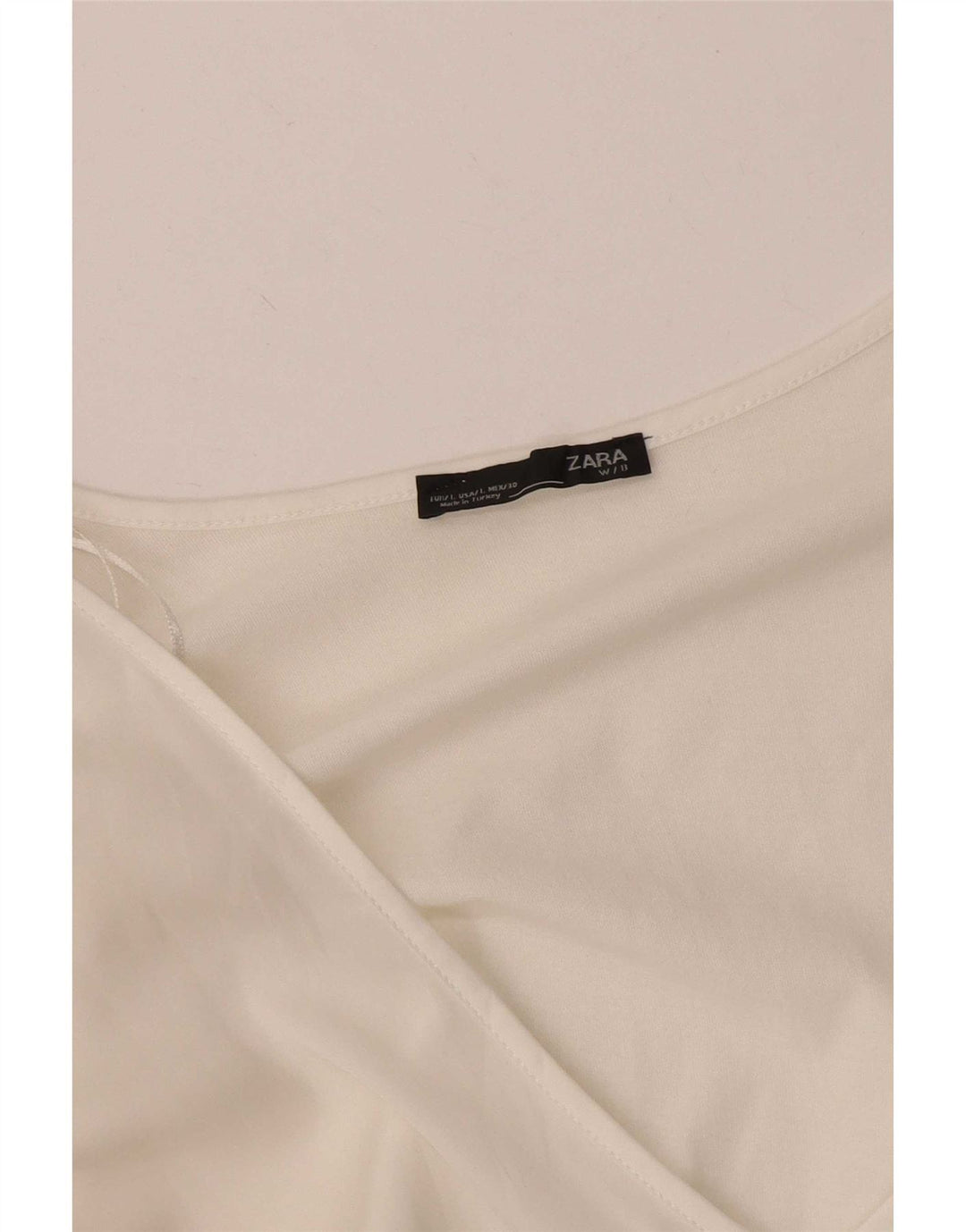 Zara Haut à manches longues pour femme UK 14 Large Blanc