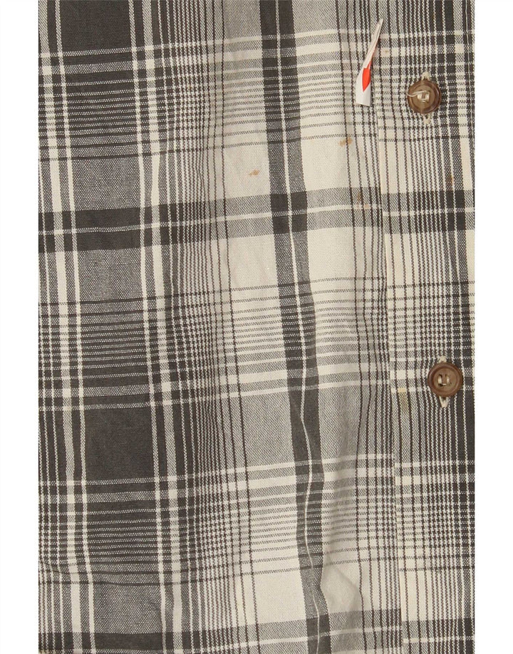 Marlboro Classics Chemise Homme Grand Carreau Gris Coton
