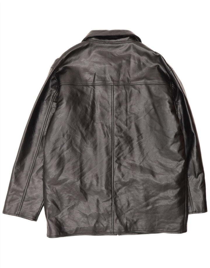 REPORTAGE Manteau en cuir pour homme UK 42 XL Noir