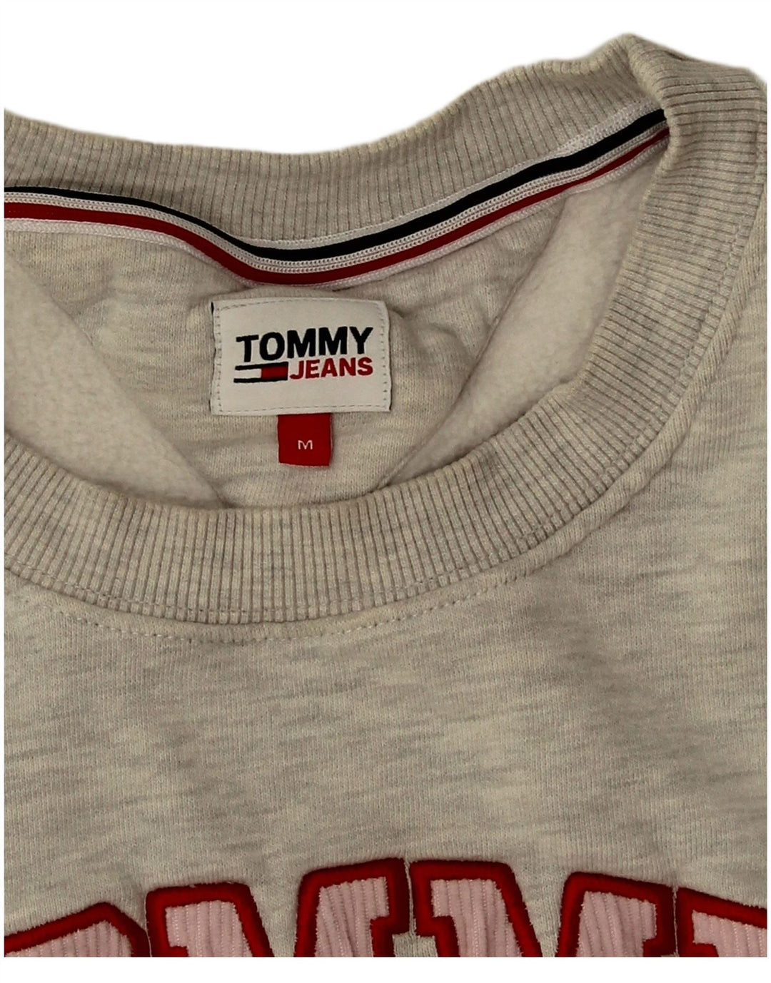 Tommy Hilfiger Sweat-shirt surdimensionné graphique pour femme UK 14 Gris moyen
