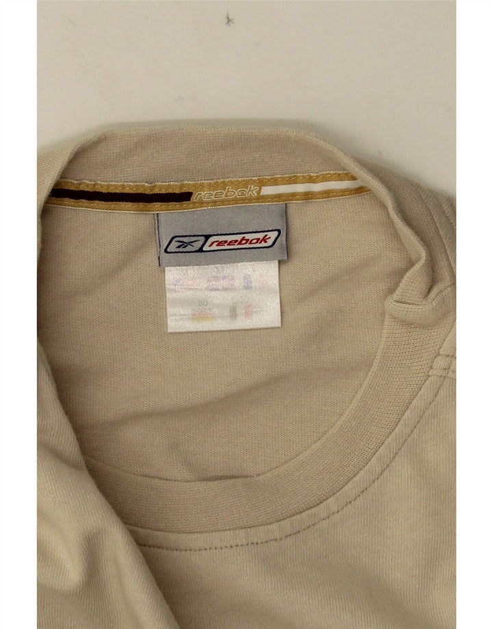 REEBOK Tee-Shirt Graphique Homme Beige Moyen Colourblock