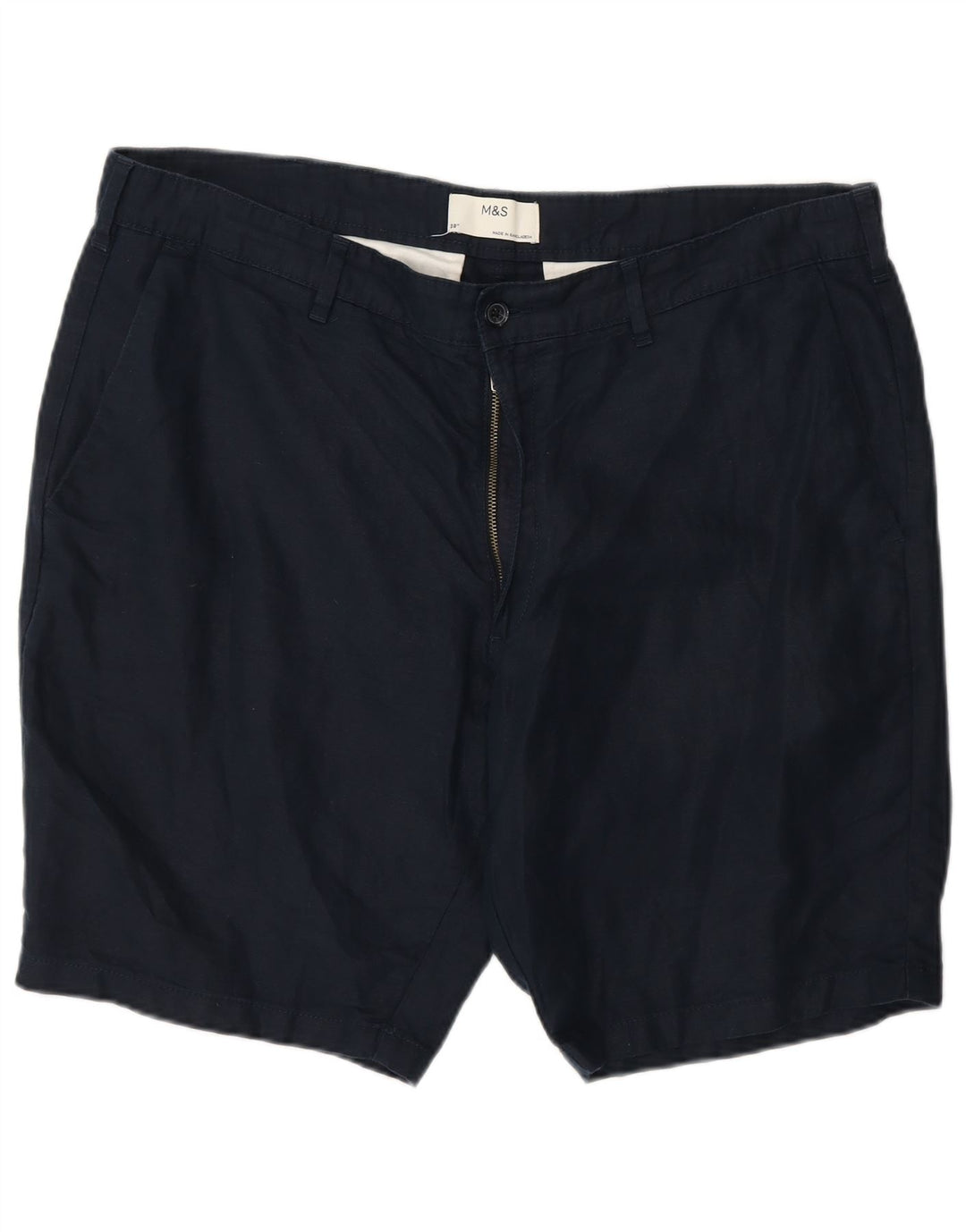 Marks & Spencer Short Chino Homme W38 XL Bleu Marine Coton