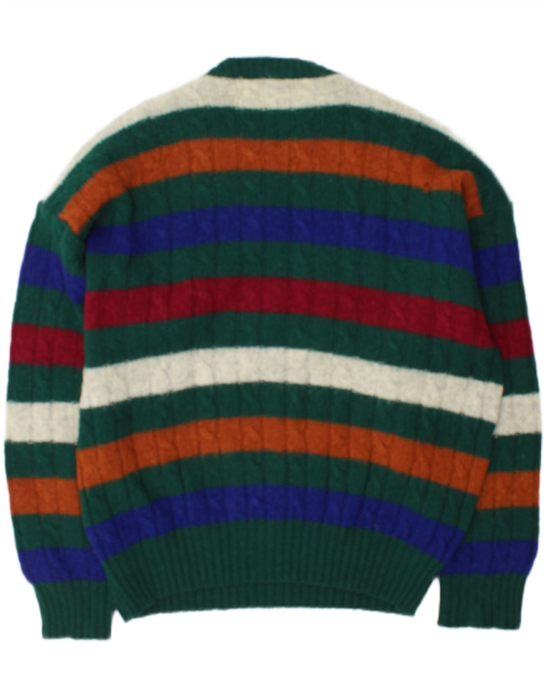 Les Copains Pull Col Rond XL Laine Rayée Multicolore Homme