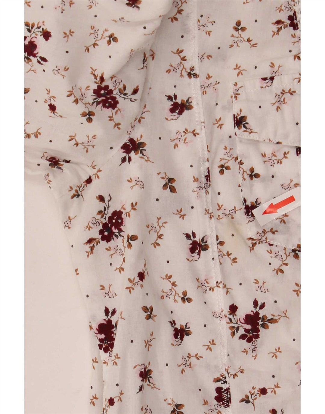 Laura Ashley Chemise Femme UK 12 Medium Blanc Floral