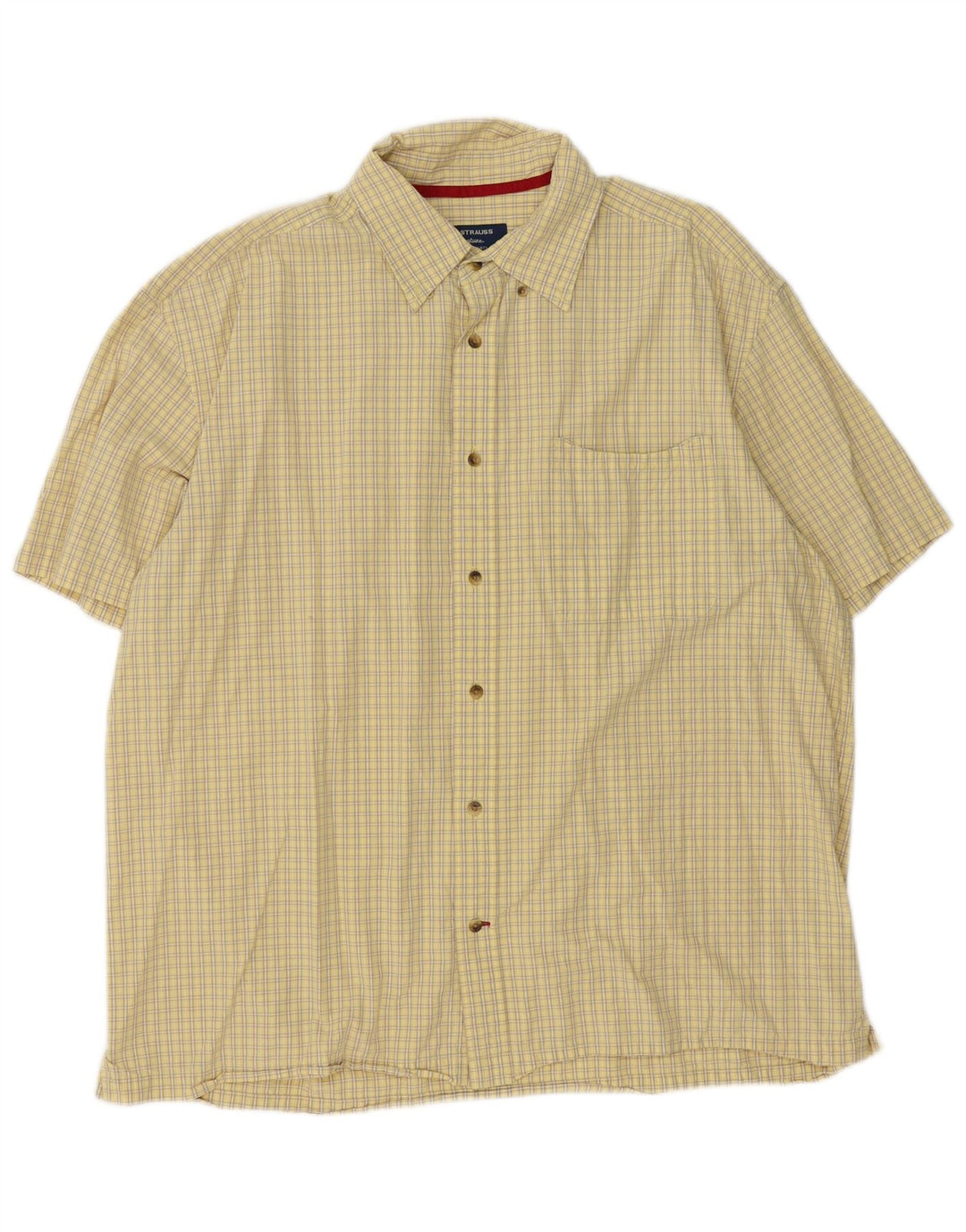 Levi's Chemise à Manches Courtes Homme XL Jaune Vichy Coton