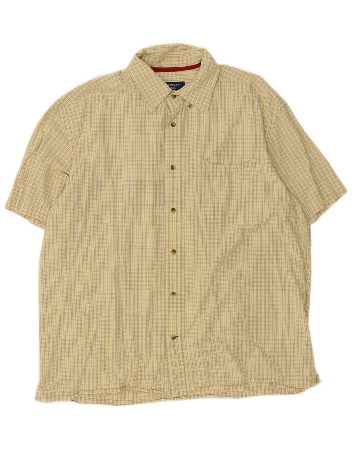 Levi's Chemise à Manches Courtes Homme XL Jaune Vichy Coton