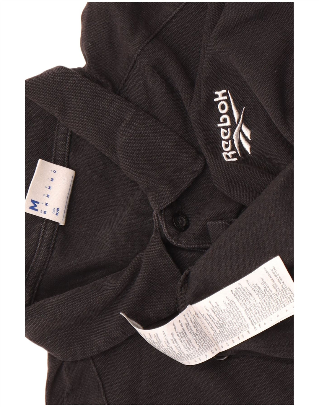 Reebok Polo Homme Noir Moyen Coton