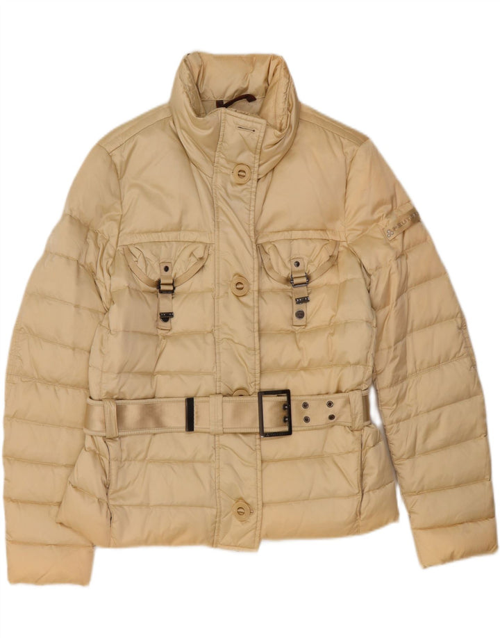 PEUTEREY Womens Padded Jacket IT 46 Large Beige Polyamide Vintage PEUTEREY and Second-Hand PEUTEREY from Messina Hembry 