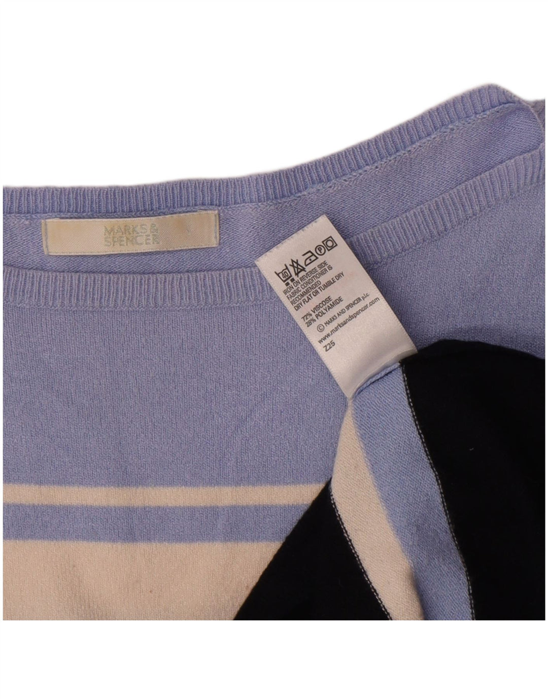 Marks & Spencer Pull col bateau pour femme UK 14 Medium Multicolore