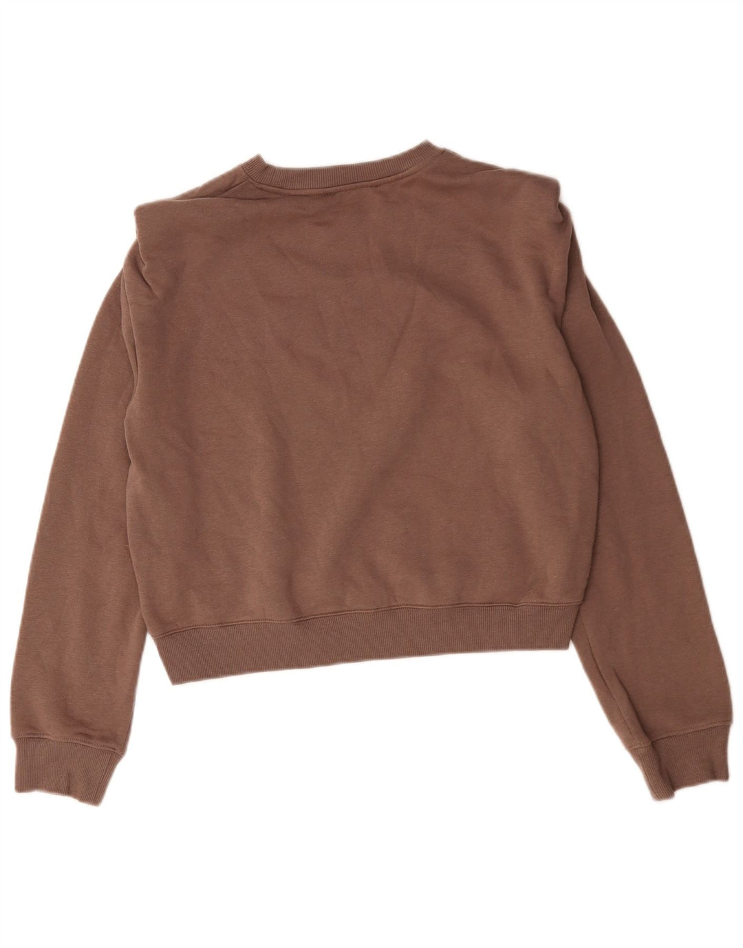 Zara Sweat-shirt surdimensionné pour femme UK 10 Petit coton marron