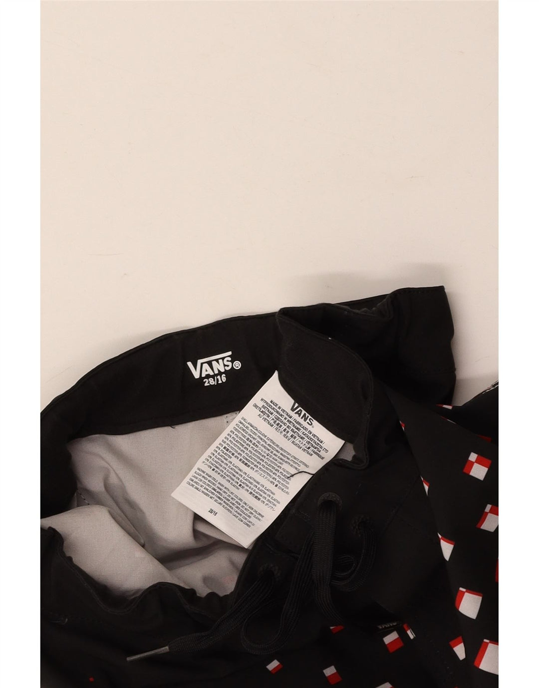 VANS Short de bain garçon 15-16 ans Noir Géométrique Polyester