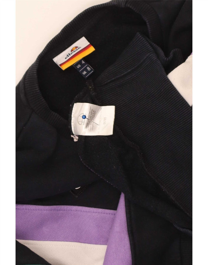 Ellesse Womens Crop Sweatshirt Jumper UK 8 Small Multicolore Colorblock