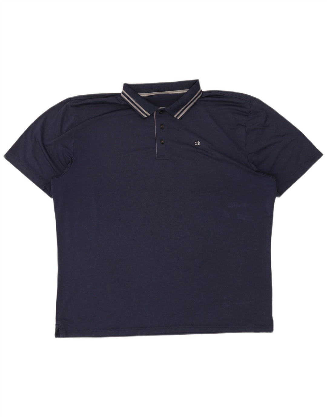 CALVIN KLEIN Polo de Golf Homme XL Bleu Marine Polyester