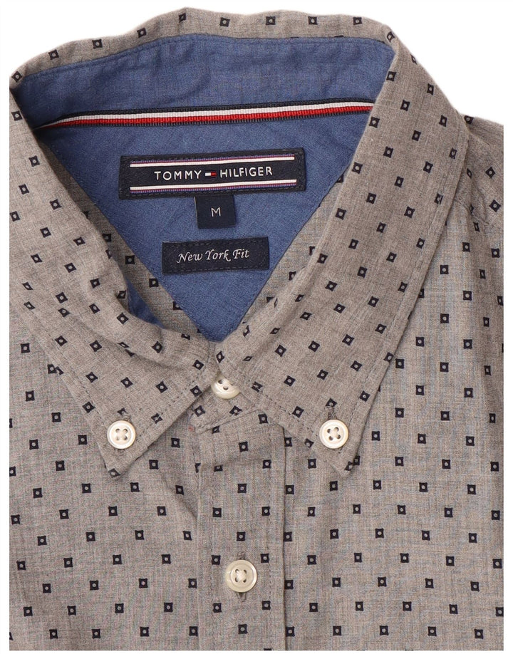 Tommy Hilfiger Chemise New York Fit Homme Gris Moyen Géométrique