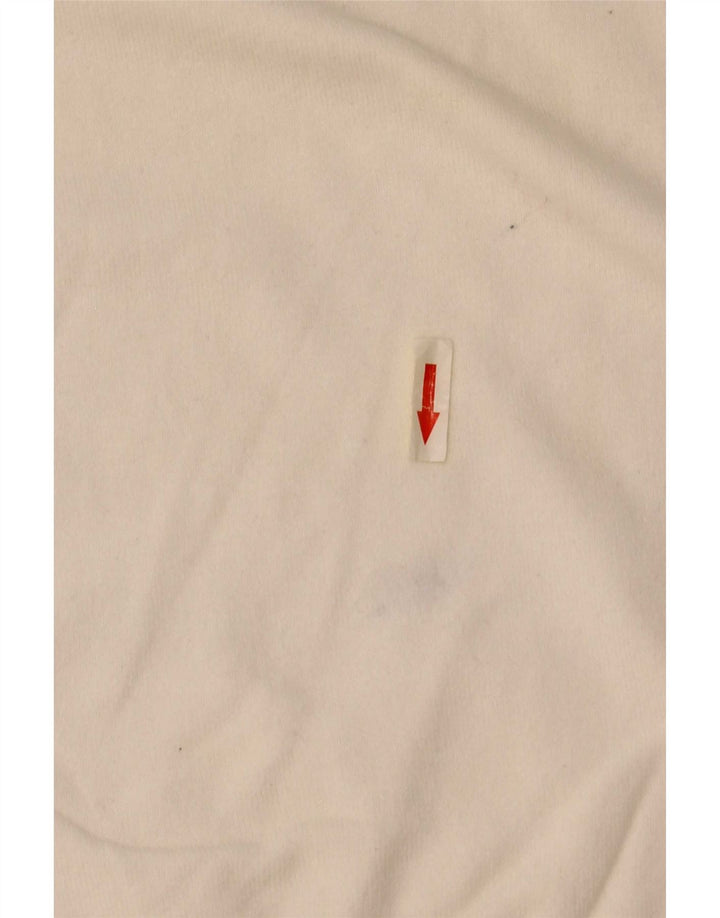 Zara Pull Col V Homme Blanc Cassé Moyen Coton
